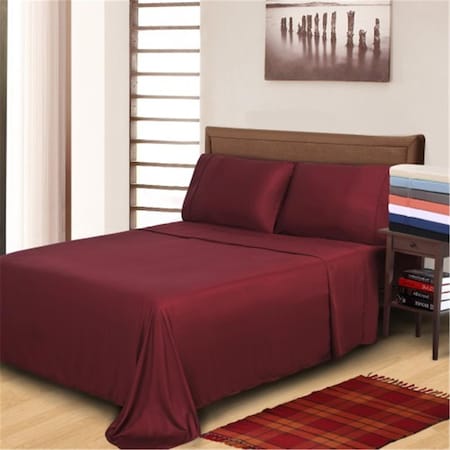 Superior 300 King Sheet Set- Modal Solid - Burgundy MO300KGSH SLBG